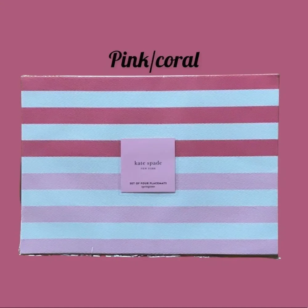 KATE SPADE NEW SPRINGTIME 4 PIECE PLACEMENT SET 13”x19”